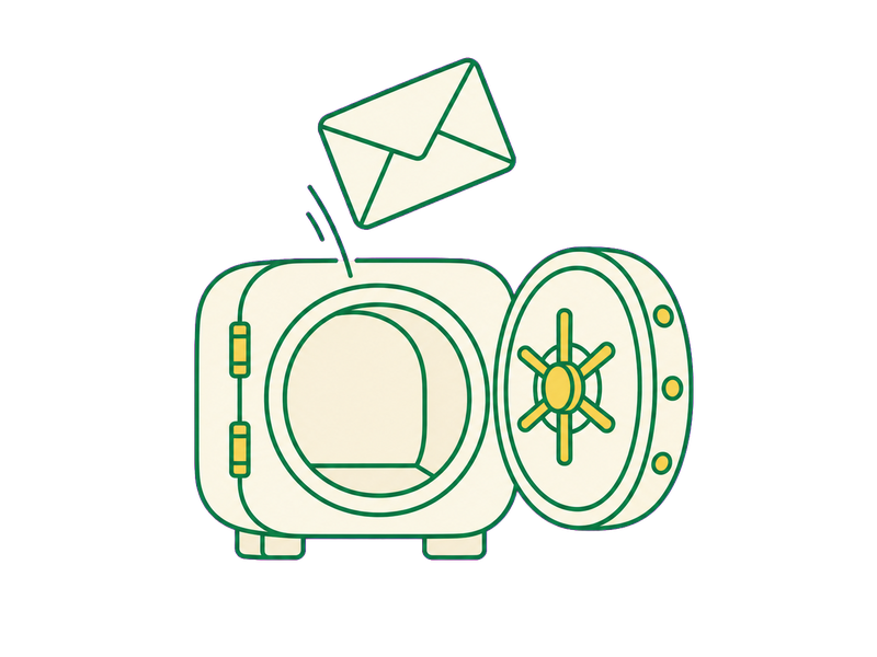 A promo email being forwarded to a private vault address